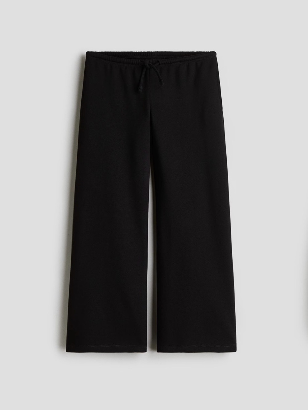 H&M Kids Black Wide Leg Sweatpants Size 10-11Y 146 cm Drawstring Lounge Pants EU